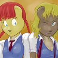 Lily and Violet (colored) by RisingDragon
