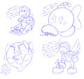 Paper Mario size doodles by Sparkythechu