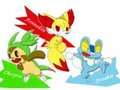 Chespin, Fennekin, Froakie!