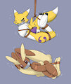 Renamon and Lopunny Animated with sound by Sonicrock56