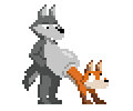 Small Wolf Vore Pixel Art Animation by TaiRedFox