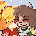 Isabelle and Digby mistletoe by Crushpepper