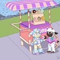 Donut Cart Lambs -By NazzNikoNanuke-