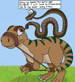 Baby T-Rex in toruble by ChuckyBB