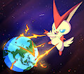 Victini leave his mark on the world