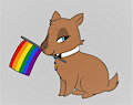 Pride capybara by SpecAlmond