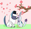 Valentine's nuzzling by Ariandoggo