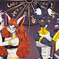 Egyptian goddesses  - Commission by IndigoCat1