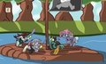 Commission: River Raft Pirate Ninja Attack!