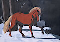 Horse On The Snow ($100) by caramelthecalf