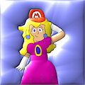 Princess Peach with mario's hat