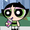 Buttercup drinks the Grimace Shake