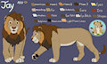 Jay the Lion - Character Sheet by AlcosaurusRex