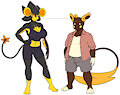 Scrap: Tufani and Flannel - Size Comparison (art by VelvetIcicle...