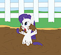 Rarity plays in the mud