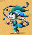 Sly Merrimen the Jester Cat by SlytheCat