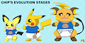 Chip's evolution stages by pichu90