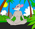 Thea stilton she is meditation in the Hawaii beach in naked she feels good!