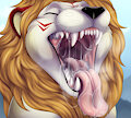 Lion mawshot Kevin by Twoartrascals