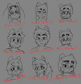 One minute head sketches by mcfly0crash