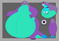 Custom Purple Green Seal, Big Belly Edit