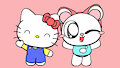 Rinny meeting Hello Kitty by Donnie201