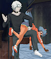 Shirou spanking Michiru! ::June Patreon:: by LobaDeLaLuna