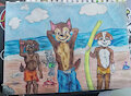 Paw Patrol Pups At The Beach (Rubble, Chase, Rocky, Zuma)