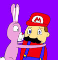 mario with rabbit