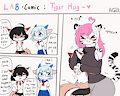 (Doodle/short comic) Tiger  hug ~ by Potzm