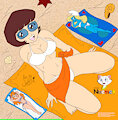 Velma Dinkley,Gadget Hackwrench and Smurfette (color)