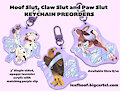 Claw Slut, Paw Slut, and Hoof Slut KEYCHAIN PREORDERS [closed]