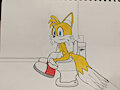 Tails on the potty colored~ by GhostlyFantasy