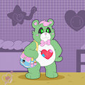 Plush Heart Teddybear by YoungAtHeartBear