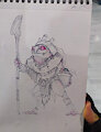 Frog person! gym sketch 11/08/23