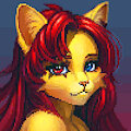 Yellow Cat Pixel animated icon commission