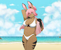 Beach YCH - Bunny by Danraku