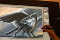 Saphira Dragoness Artwork WIP 02 by artSevour