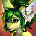 Pickles green slink Fox Pixel icon commission