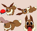 Old e621 Work: Eevee Collage! by Darkwarks
