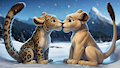 Cub Nala and snep kissing by AutoSnep