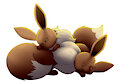 Sleeping Eevees