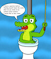 Croc asking you inside the toilet