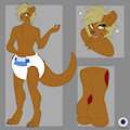 Brown Blonde Otter, Diaper Edit