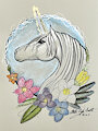 Watercolor Unicorn by Leafy