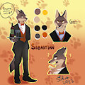 Sebastian the Coyote Ref Sheet by PandaSisters