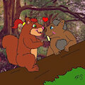 Female Squirrel Fall in Love with Male Beaver (English version)!