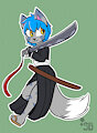 Foxy katana (commission) by Sparklyblanket