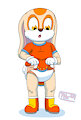 Cream the Rabbit in Diaper and Onesie by Tacki