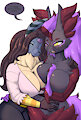 Commission - Bird - Kogo hugging grandma